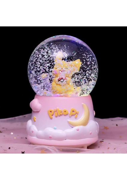 Pikachu Temalı Büyük Boy Püskürtmeli Müzikli Işıklı Kar Küresi fiyatları