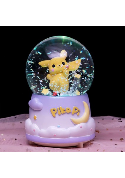 Pikachu Temalı Büyük Boy Püskürtmeli Müzikli Işıklı Kar Küresi modelleri