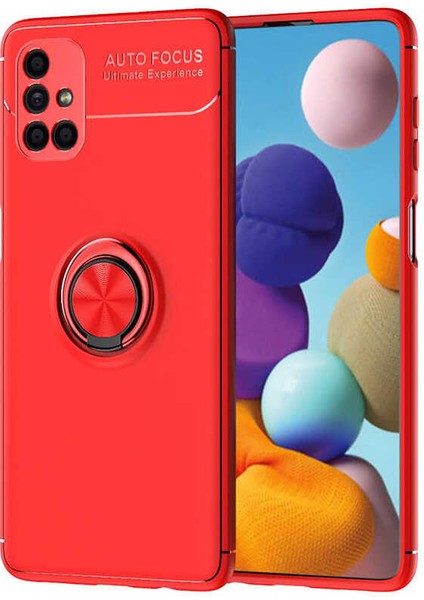Galaxy M51 Kılıf Ravel Silikon Kapak-Kırmızı
