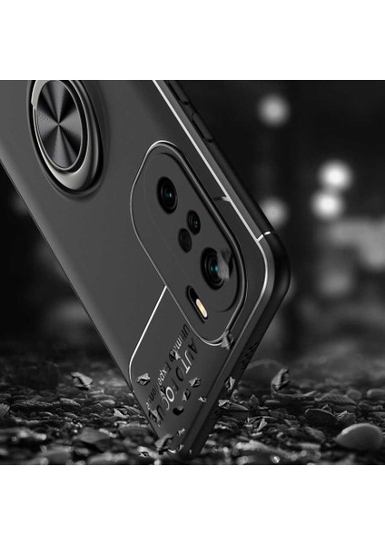 Xiaomi Redmi K40 Kılıf Ravel Silikon Kapak - Siyah - Mavi