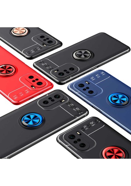 Xiaomi Redmi K40 Kılıf Ravel Silikon Kapak - Siyah - Mavi