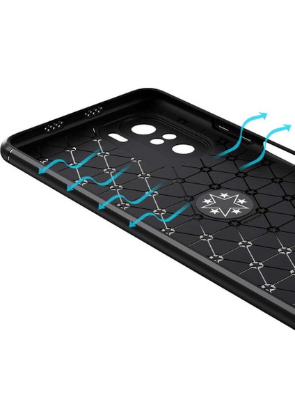Xiaomi Poco F3 Kılıf Ravel Silikon Kapak-Siyah-Kırmızı