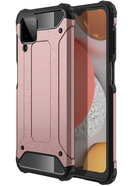 Galaxy M12 Kılıf Zore Crash Silikon Kapak-Rose Gold