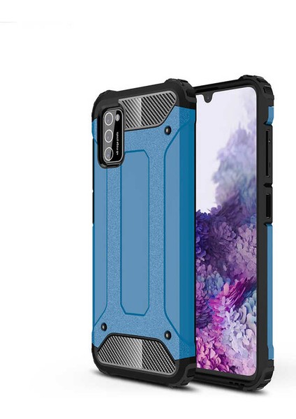 Galaxy A02S Kılıf Crash Silikon Kapak-Mavi