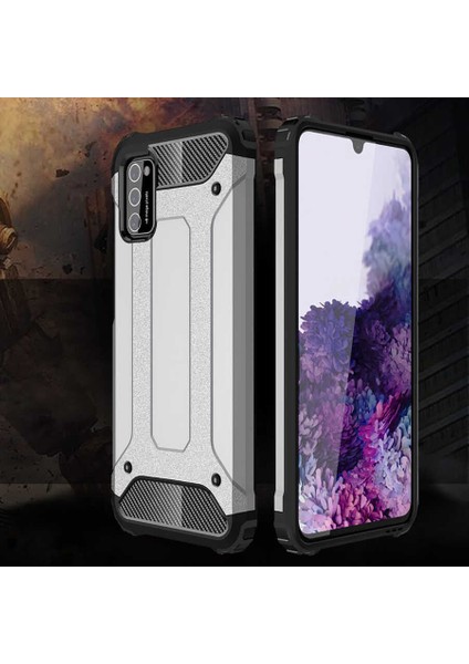 Galaxy A02S Kılıf Crash Silikon Kapak-Mavi