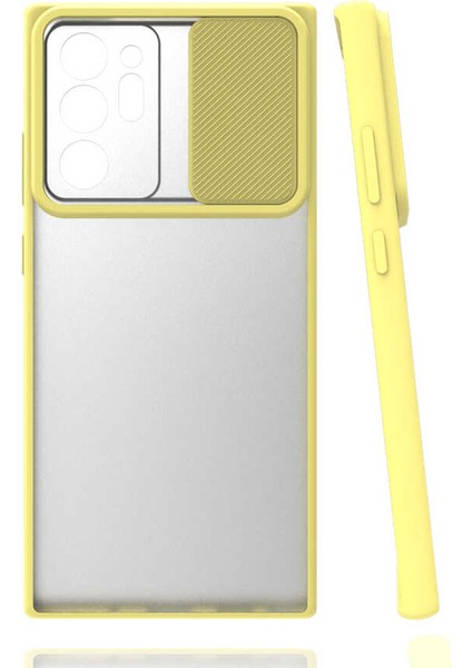 Samsung Galaxy Note 20 Ultra Kılıf Lensi Kapak - Sarı