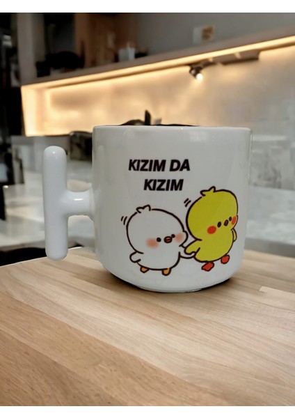 Kızım Da Kızım Çift Taraf Yazılı T Kupa Bardak