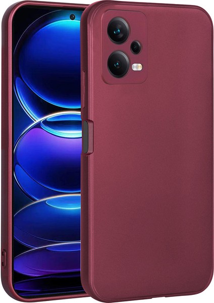 Xiaomi Redmi Note 12 5g Kılıf Zore Premier Silikon Kapak-Mürdüm