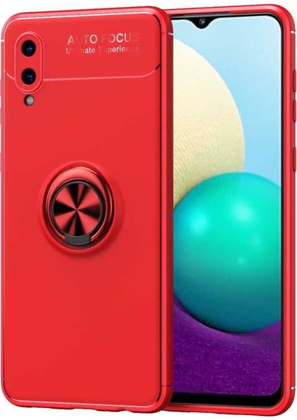 Galaxy A02 Kılıf Ravel Silikon Kapak-Kırmızı