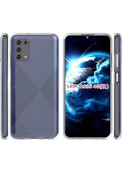 Galaxy A03S Kılıf Süper Silikon Kapak-Renksiz