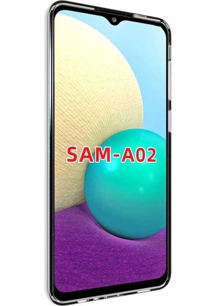 Galaxy A02 Kılıf Süper Silikon Kapak-Renksiz