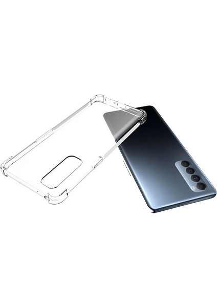 Oppo Reno 4 Pro Kılıf Nitro Anti Shock Silikon-Renksiz