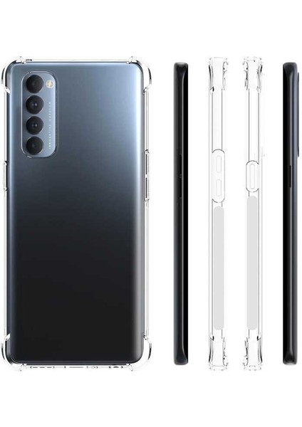 Oppo Reno 4 Pro Kılıf Nitro Anti Shock Silikon-Renksiz