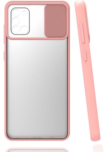 Samsung Galaxy A31 Kılıf Lensi Kapak - Pembe Açık