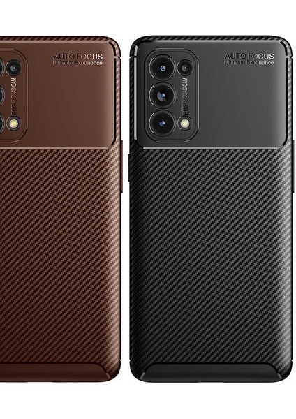 Oppo Reno 5 Pro 5g Kılıf Zore Negro Silikon Kapak-Kahverengi