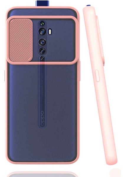 Oppo Reno 2z Kılıf Lensi Kapak - Pembe Açık