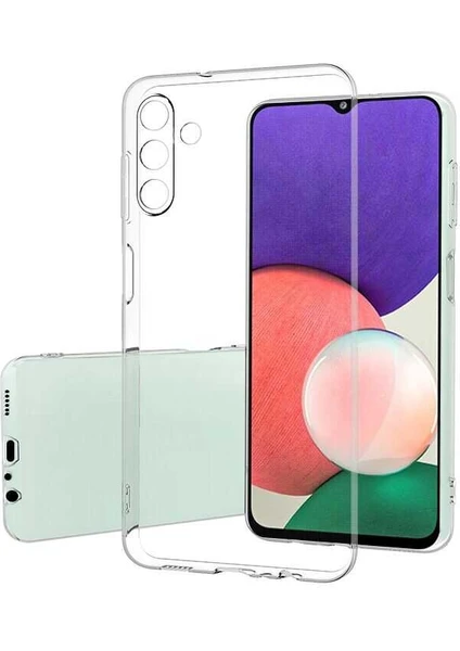 Galaxy A04S Kılıf Süper Silikon Kapak-Renksiz