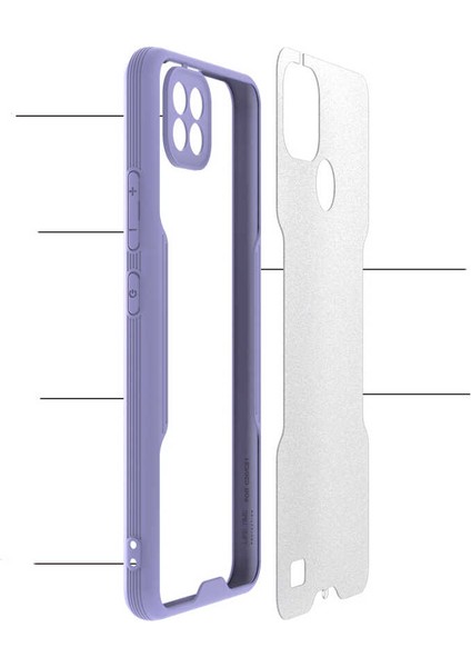 Realme C21 Kılıf Parfe Kapak-Kırmızı