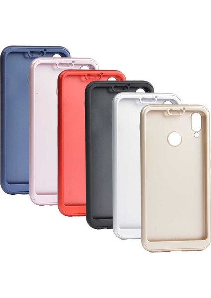 Nova Global Huawei P Smart 2019 Kılıf 360 3 Parçalı Rubber Kapak-Kırmızı
