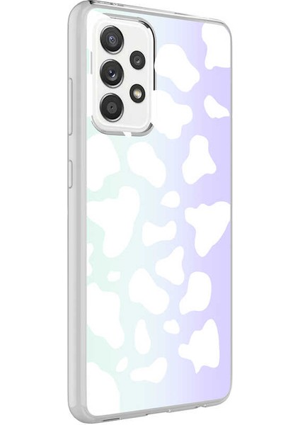 Galaxy A72 Kılıf M - Blue Desenli Kapak - Cow No2