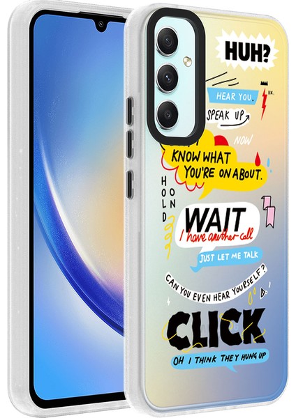 Galaxy A34 Kılıf Desenli Dragon Sert Kapak - Kelimeler