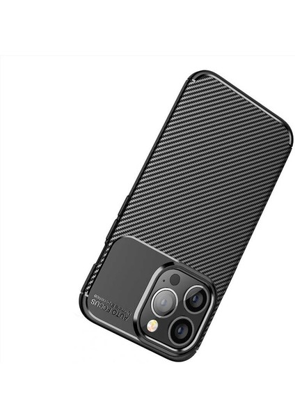 Apple iPhone 13 Pro Max Kılıf Negro Silikon Kapak-Siyah