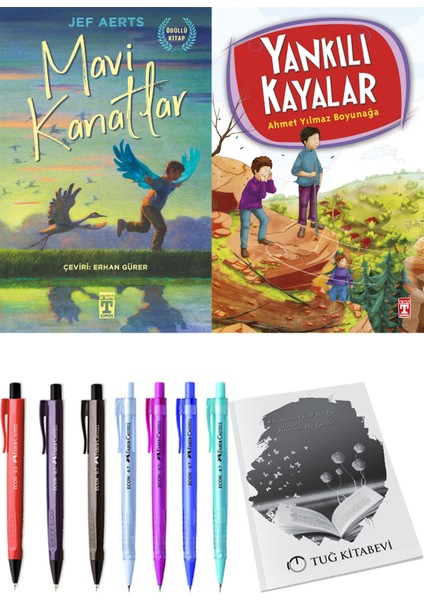 Yankılı Kayalar ve Mavi Kanatlar 2li Set