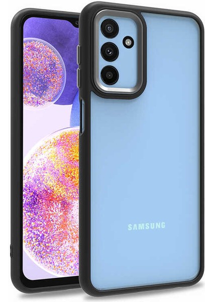 Galaxy M23 Kılıf Flora Kapak-Siyah