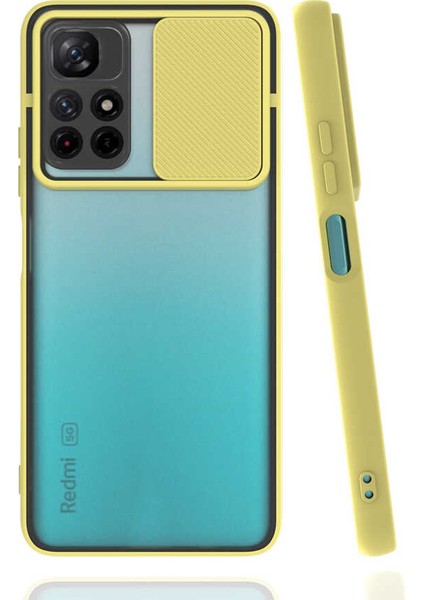 Xiaomi Redmi Note 11T 5g Kılıf Lensi Kapak - Sarı