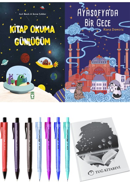 Ayasofya'da Bir Gece ve Kitap Okuma Günlüğüm 2li Set + Hediyeli