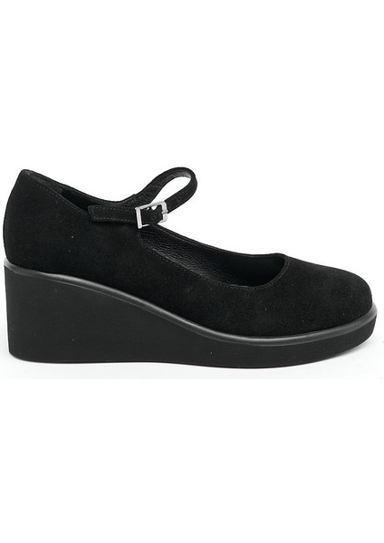 Casual Deri Dolgu Taban Kadın Ayakkabı