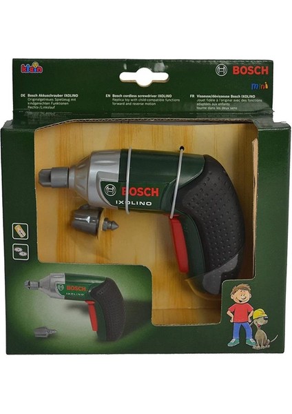 8602 Bosch Ixolino Sesli ve Işıklı Oyuncak Matkap Tamir Seti