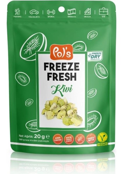 Pol S Freeze Fresh Dondurularak Kurutulmuş Kivi 20 G