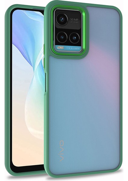 Vivo Y21S Kılıf Flora Kapak-Yeşil