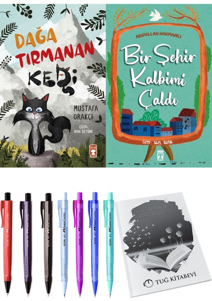 Bir Şehir Kalbimi Çaldı ve Dağa Tırmanan Kedi 2'li Set - Kalem