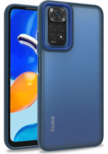 Xiaomi Redmi Note 11 Pro 5g Kılıf Flora Kapak-Mavi