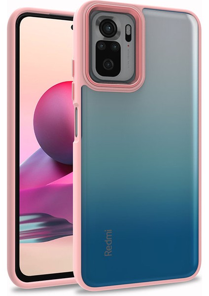 Xiaomi Redmi Note 10 Kılıf Flora Kapak-Rose Gold