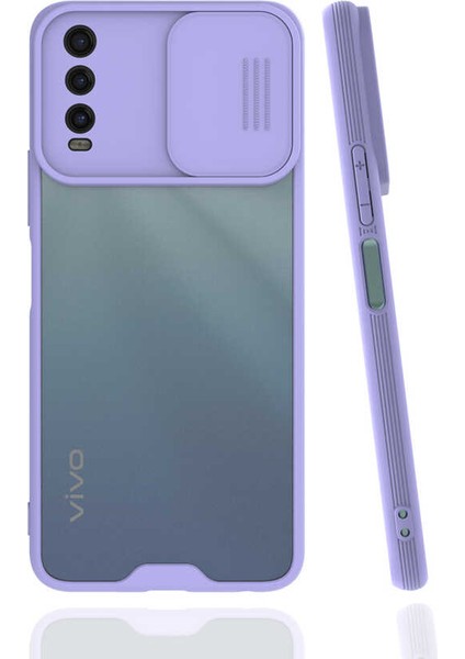 Vivo Y20S Kılıf Lensi Kapak-Lila