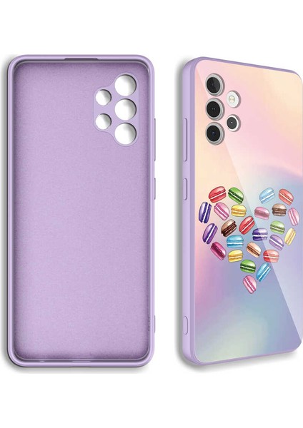 Galaxy A32 4g Kılıf Kamera Korumalı Desenli Sert Silikon Zore Epoksi Kapak-No3