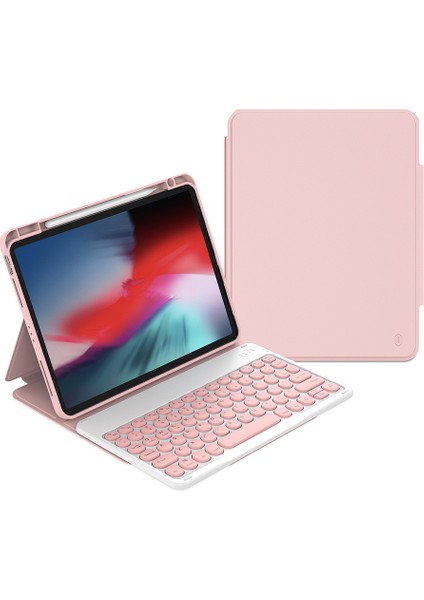 İpad 11 A16 2025 iPad 10.nesil 10.9inç Tablet Uyumlu Çanta Tip Kapaklı Gizli Kalem Koruma Bölmeli Manyetik Bluetoothlu Kablosuz Klavyeli Kılıf