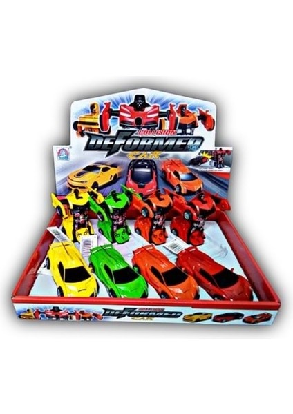Otomatik Robota Dönüşen Araba Transformers 4 Lü Set 12CM