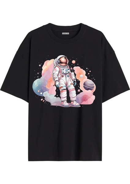 Karısık Tshirt Tasarımı Ön Baskılı T-Shirt Bisiklet Yaka Siyah Unisex Tişört KARISIK20