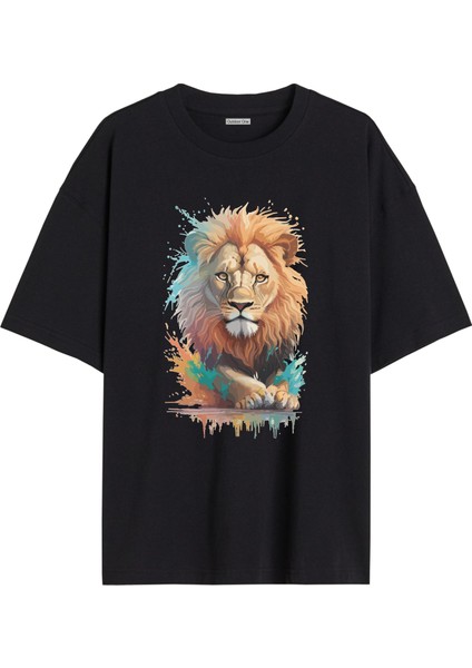 Karısık Tshirt Tasarımı Ön Baskılı T-Shirt Bisiklet Yaka Siyah Unisex Tişört KARISIK13