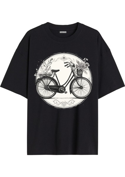 Karısık Tshirt Tasarımı Ön Baskılı T-shirt Bisiklet Yaka Siyah Unisex Tişört Karısık48