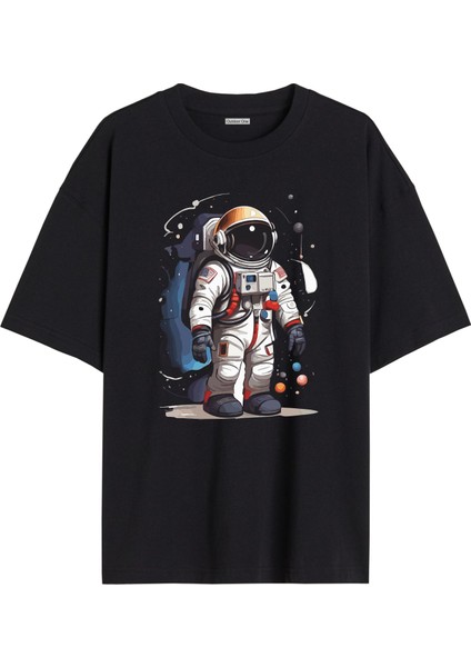 Karısık Tshirt Tasarımı Ön Baskılı T-Shirt Bisiklet Yaka Siyah Unisex Tişört KARISIK19