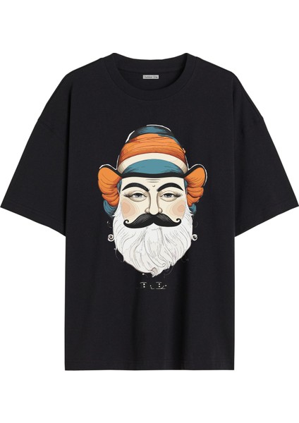 Karısık Tshirt Tasarımı Ön Baskılı T-Shirt Bisiklet Yaka Siyah Unisex Tişört KARISIK42