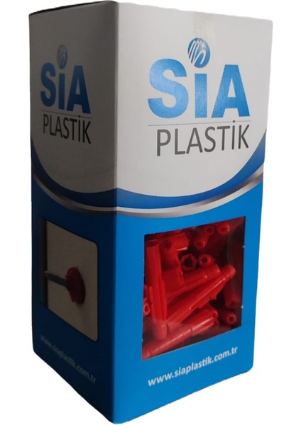 8 x 51 Kırmızı Dübel- 1 Paket (200 Adet)