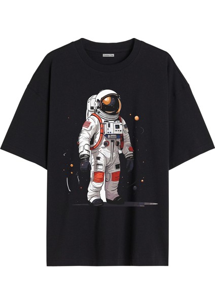 Karısık Tshirt Tasarımı Ön Baskılı T-Shirt Bisiklet Yaka Siyah Unisex Tişört KARISIK35