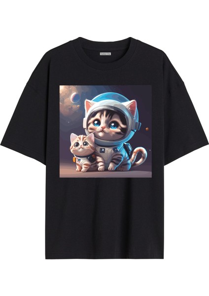 Karısık Tshirt Tasarımı Ön Baskılı T-Shirt Bisiklet Yaka Siyah Unisex Tişört KARISIK32