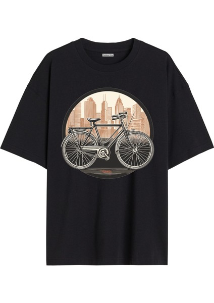 Karısık Tshirt Tasarımı Ön Baskılı T-Shirt Bisiklet Yaka Siyah Unisex Tişört KARISIK49